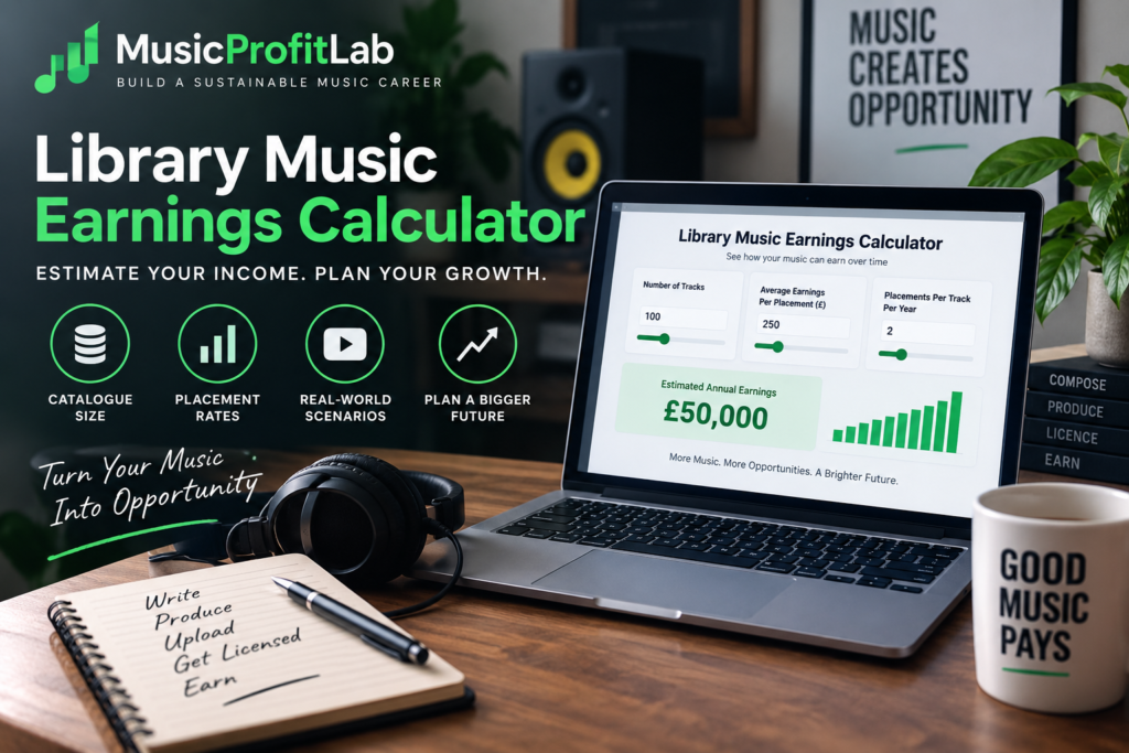 Library music earnings calculator